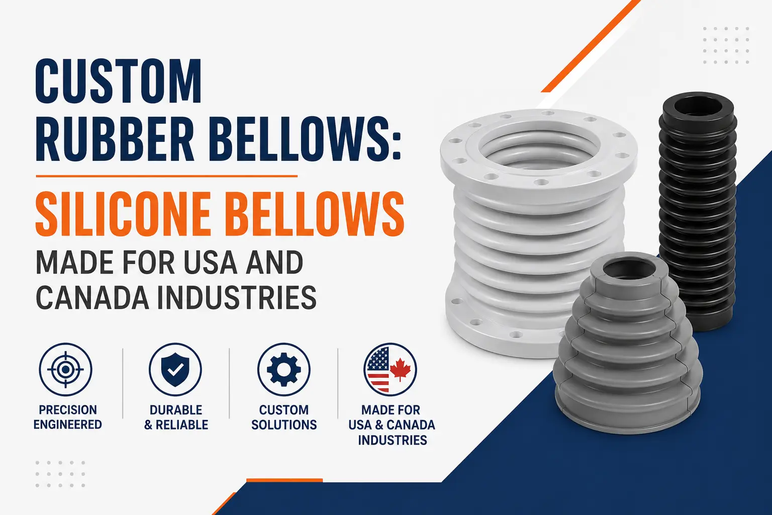 Custom Rubber Bellows: Silicone Bellows Made for USA And Canada Industries